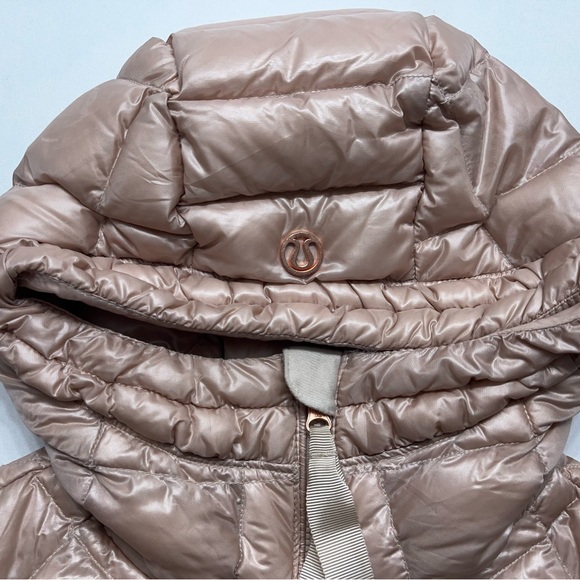 Lululemon Goose Down Puffer Jacket Womens Size 4 Fluffin Awesome Rose Gold Rare - Picture 5 of 15